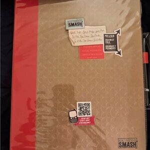 Red and Brown Pocket Style Smash Book